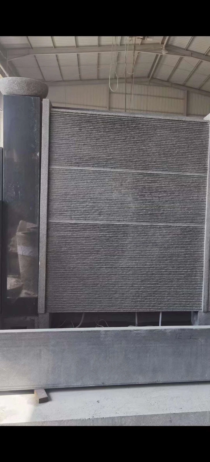 Black Granite Water Feature Wall